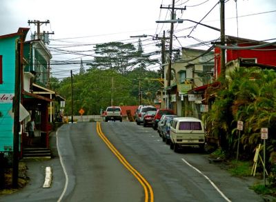 Pahoa town in the Puna District. A strange mix of old west and old Hawaii with a touch of Forever 1960 thrown in.